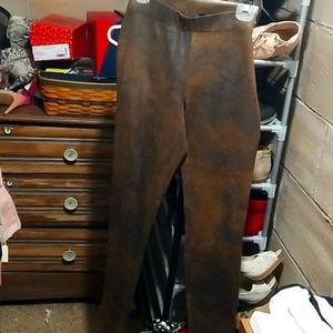 RAFAELLA FAUX LEATHER/SUEDE SOFT LEGGINGS